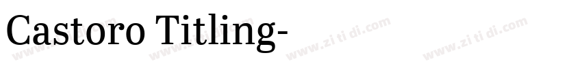 Castoro Titling字体转换